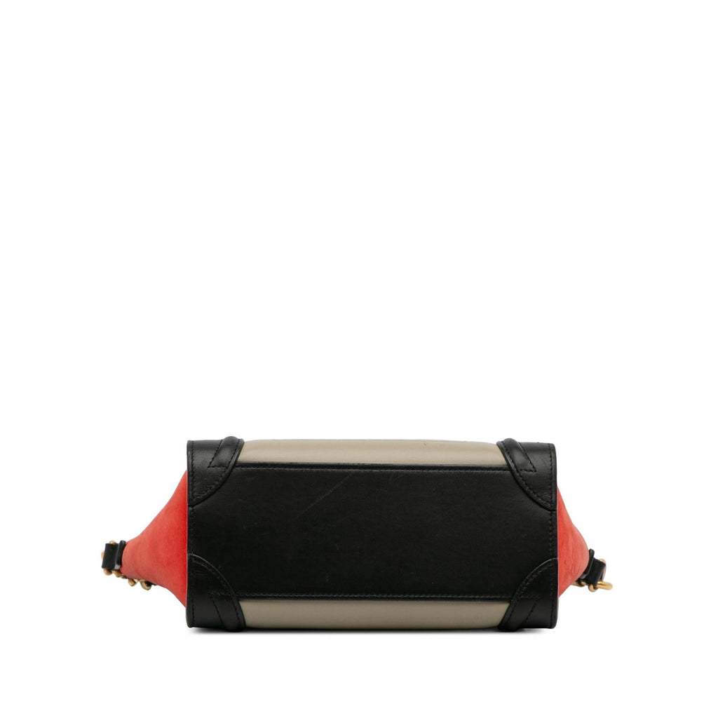 Celine Nano Luggage Tricolor Tote (SHG-J9MWsq)