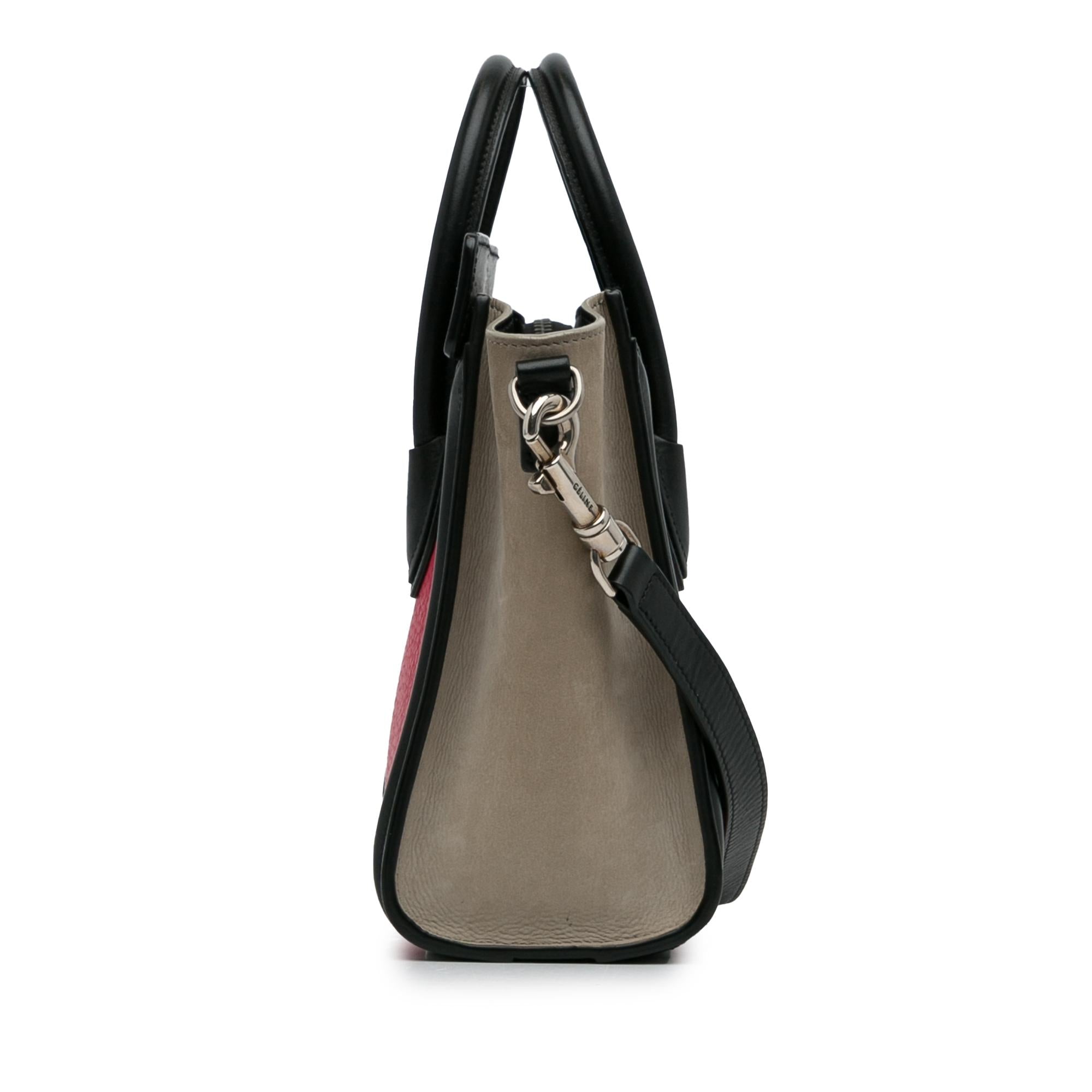 Celine Nano Luggage Tricolor Tote (SHG-jI7OEJ)