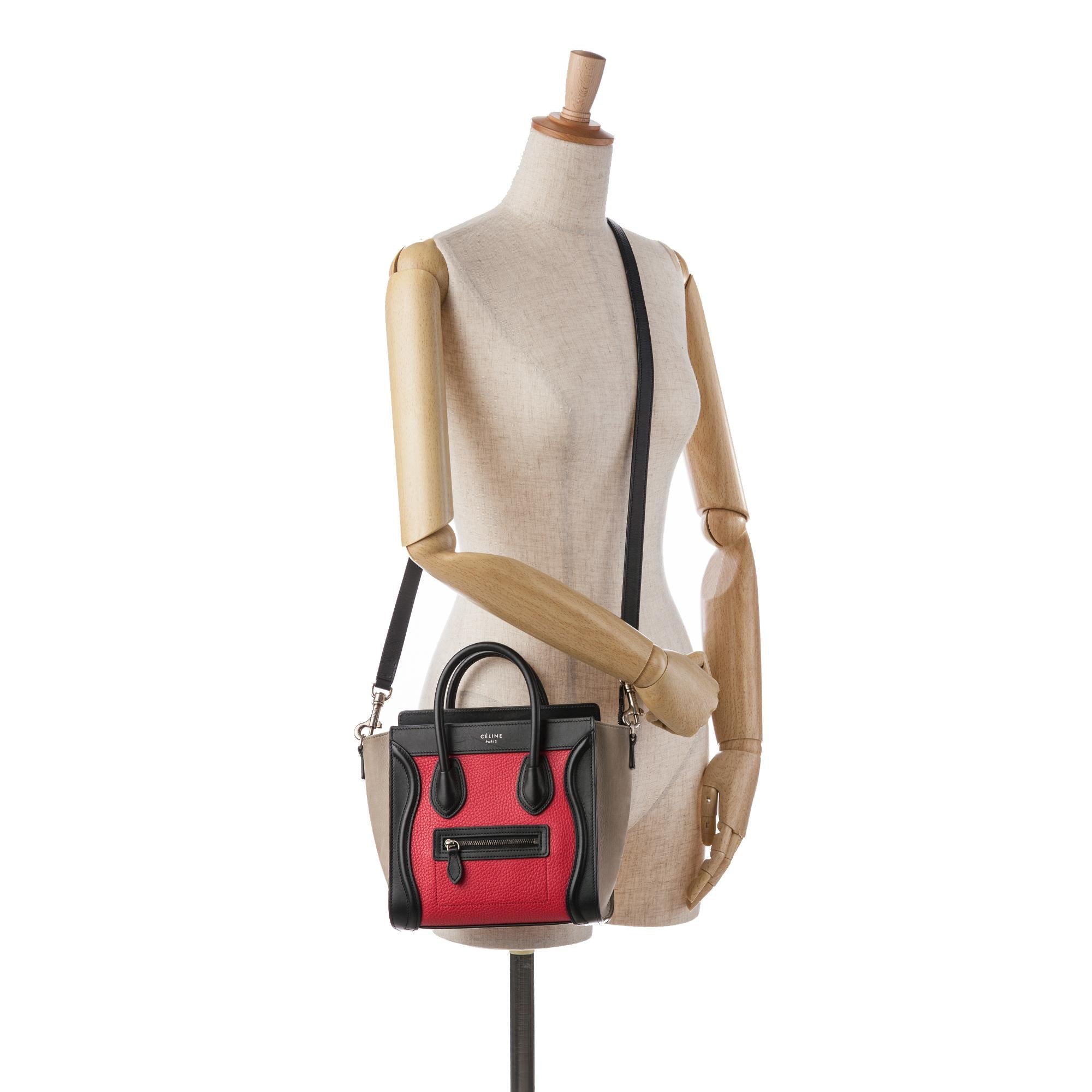 Celine Nano Luggage Tricolor Tote (SHG-jI7OEJ)