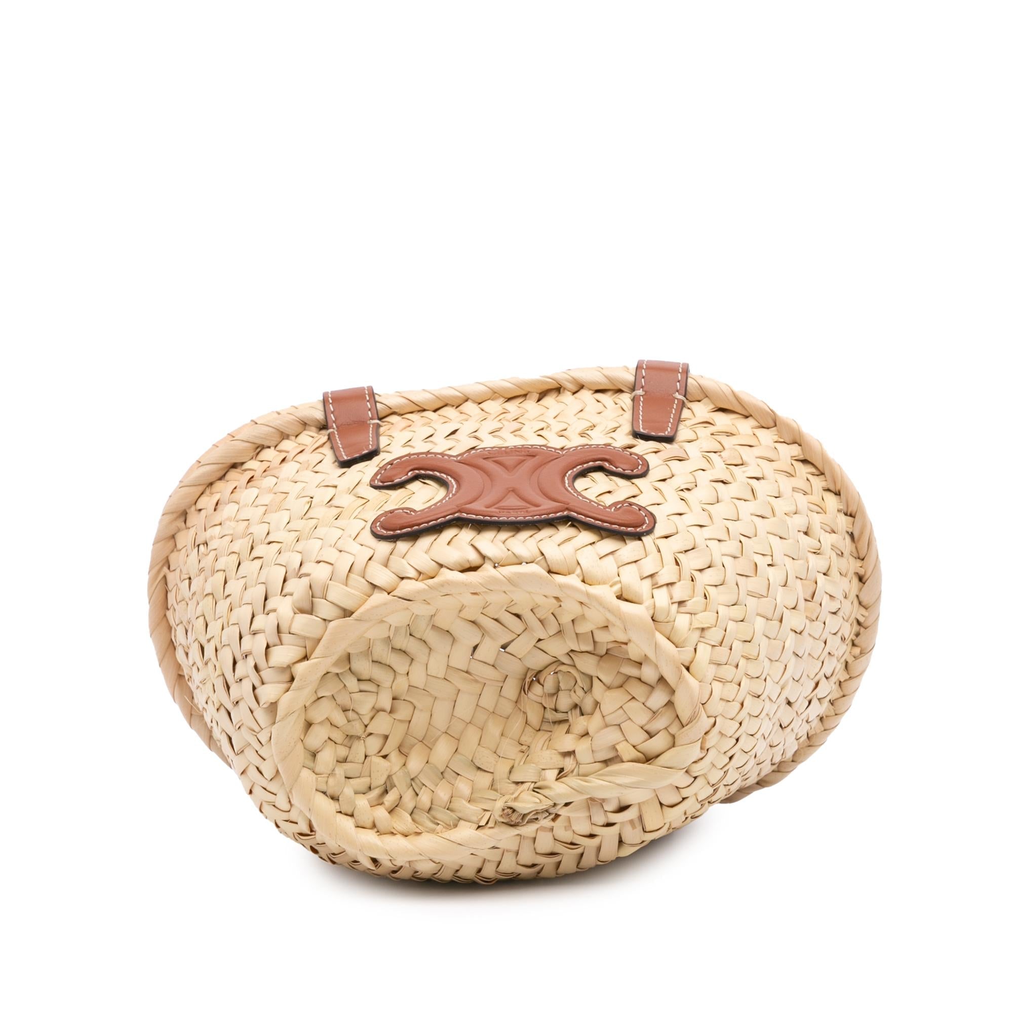 Celine Nano Raffia Triomphe Classic Panier