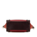 Celine Nano Tricolor Leather Luggage Tote