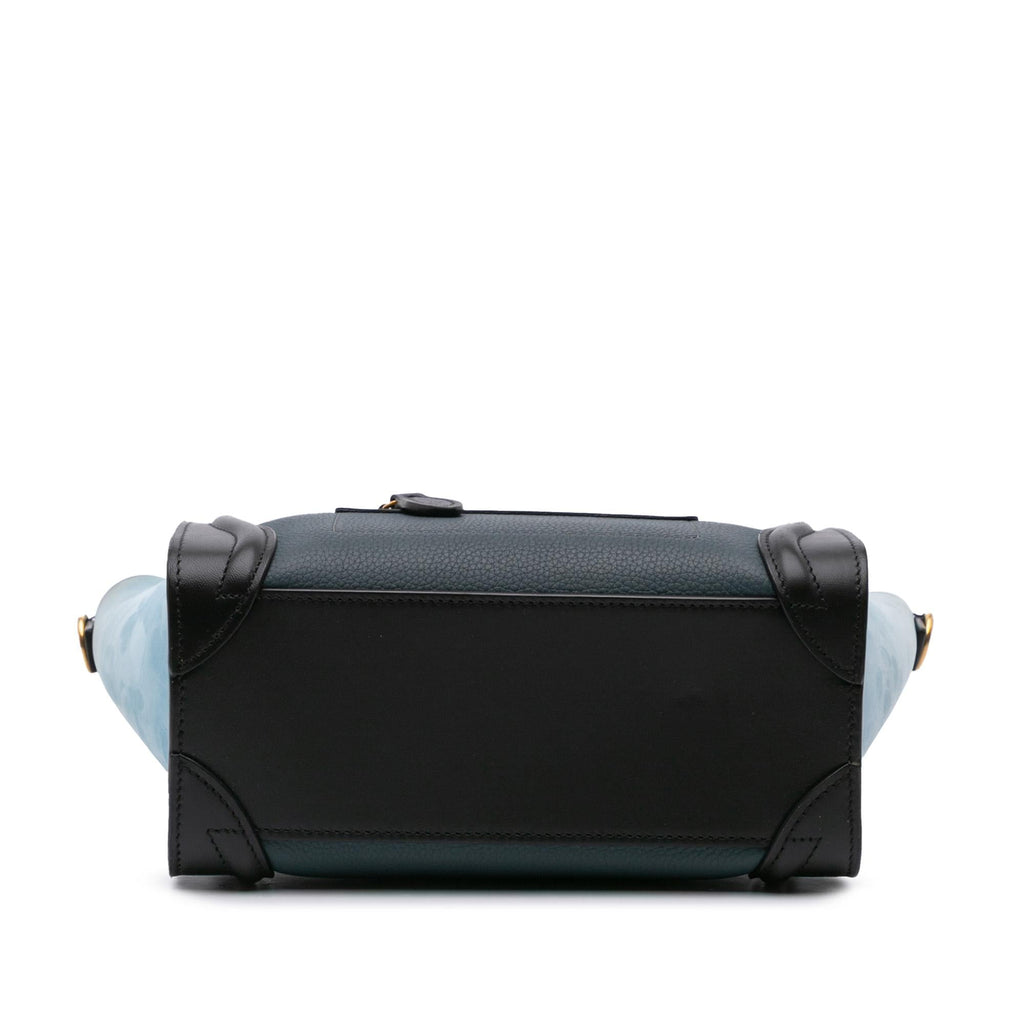 Celine Nano Tricolor Leather Luggage Tote