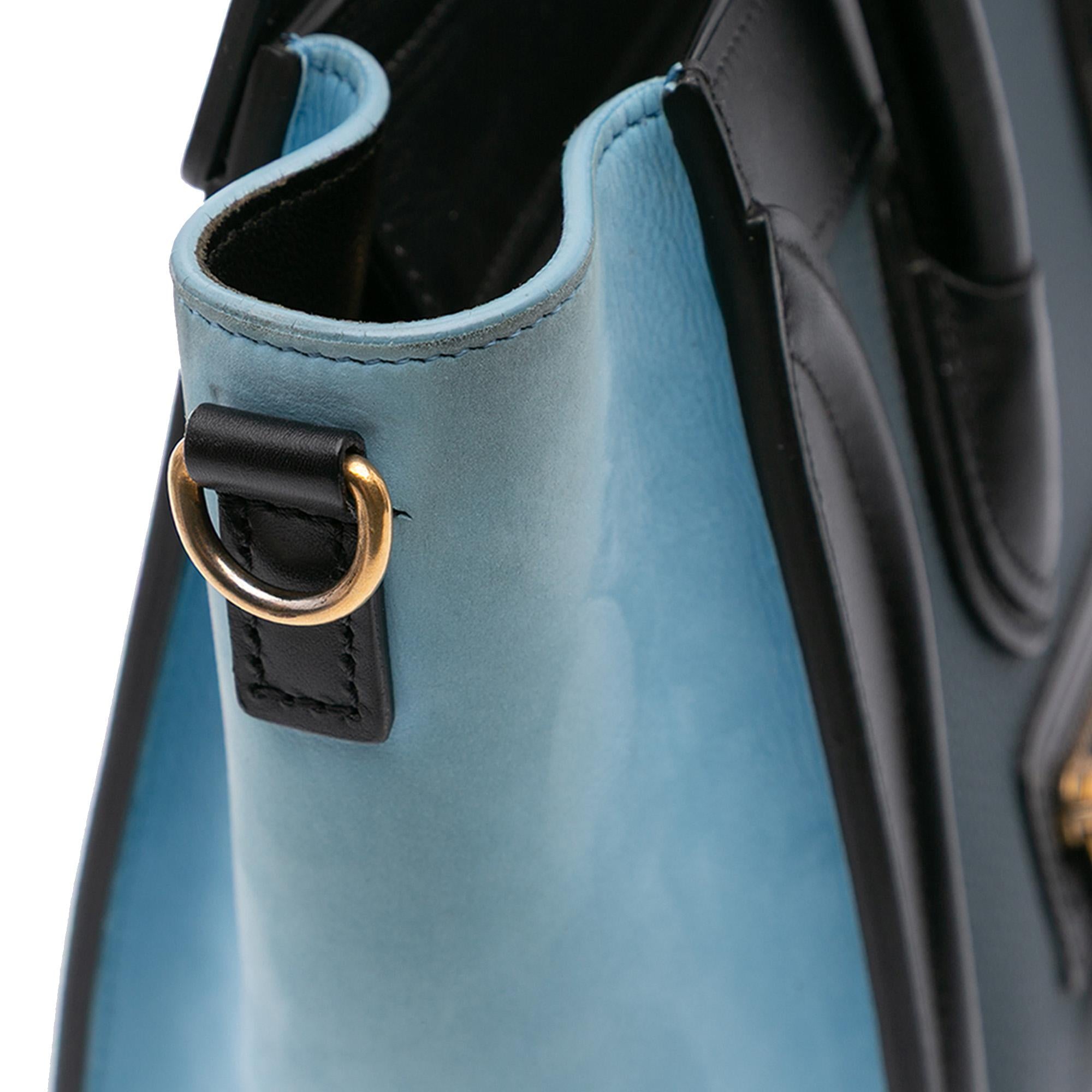 Celine Nano Tricolor Leather Luggage Tote