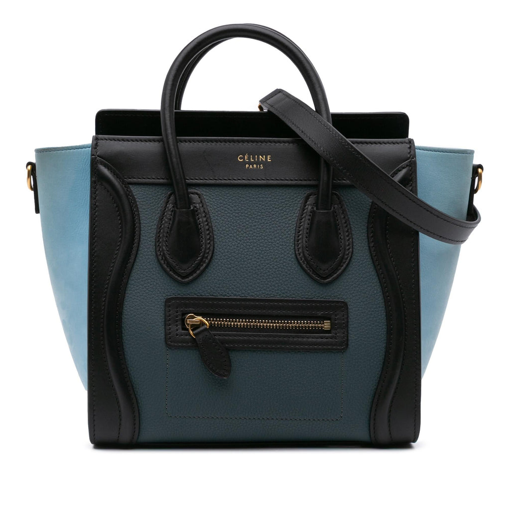 Celine Nano Tricolor Leather Luggage Tote