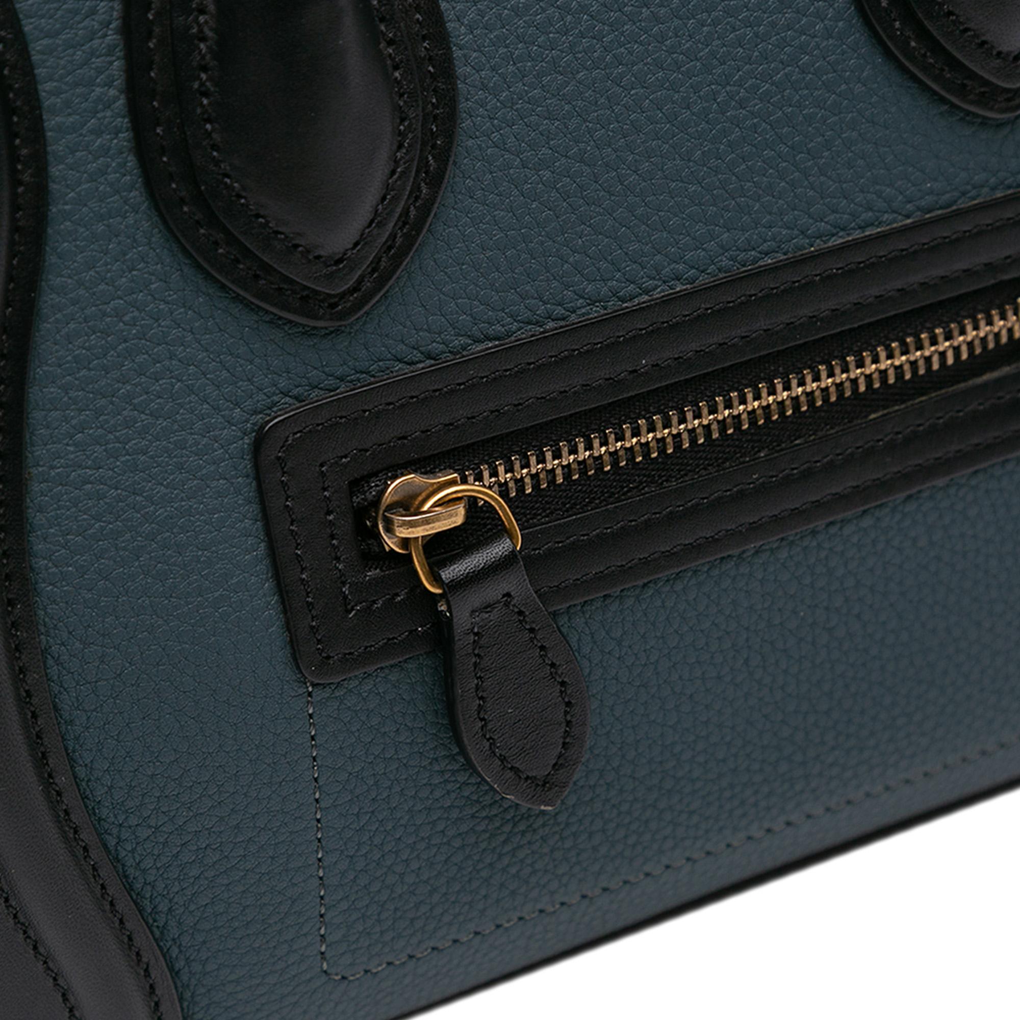 Celine Nano Tricolor Leather Luggage Tote