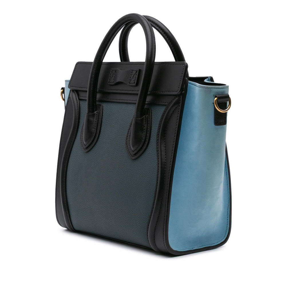 Celine Nano Tricolor Leather Luggage Tote