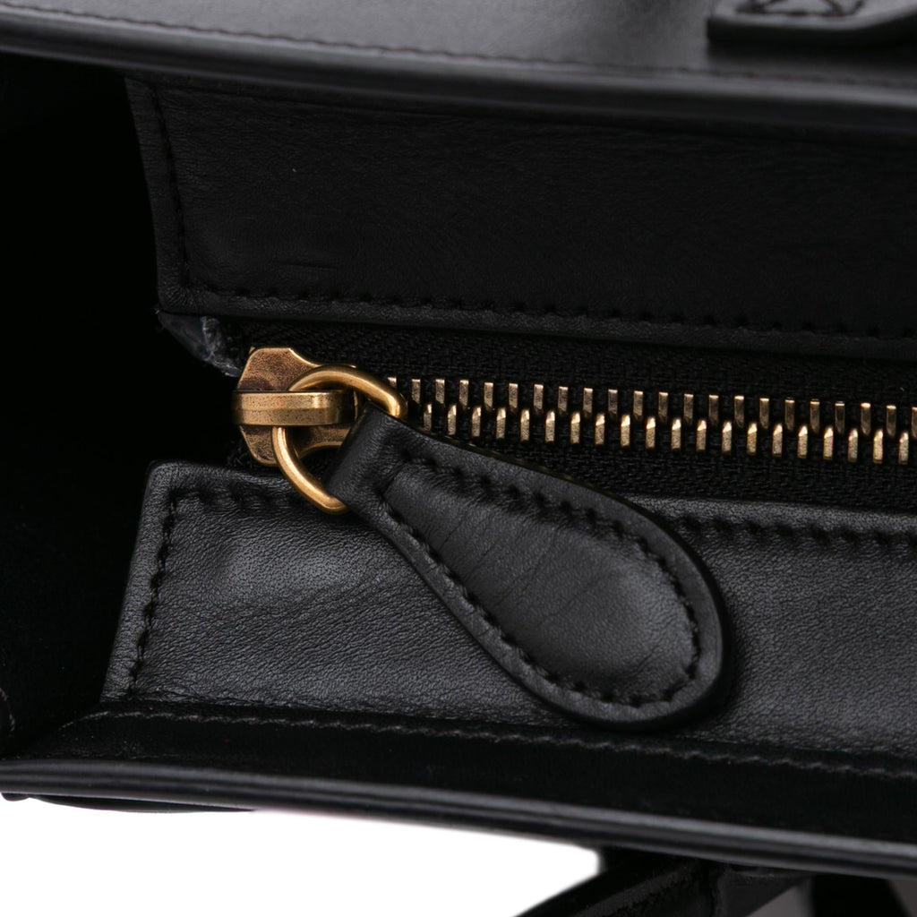Celine Nano Tricolor Leather Luggage Tote