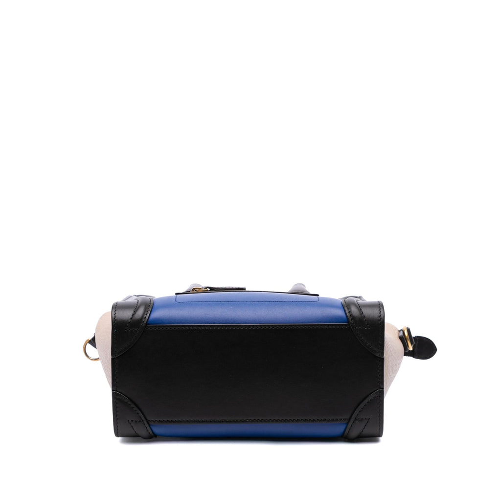Celine Nano Tricolor Leather Luggage Tote