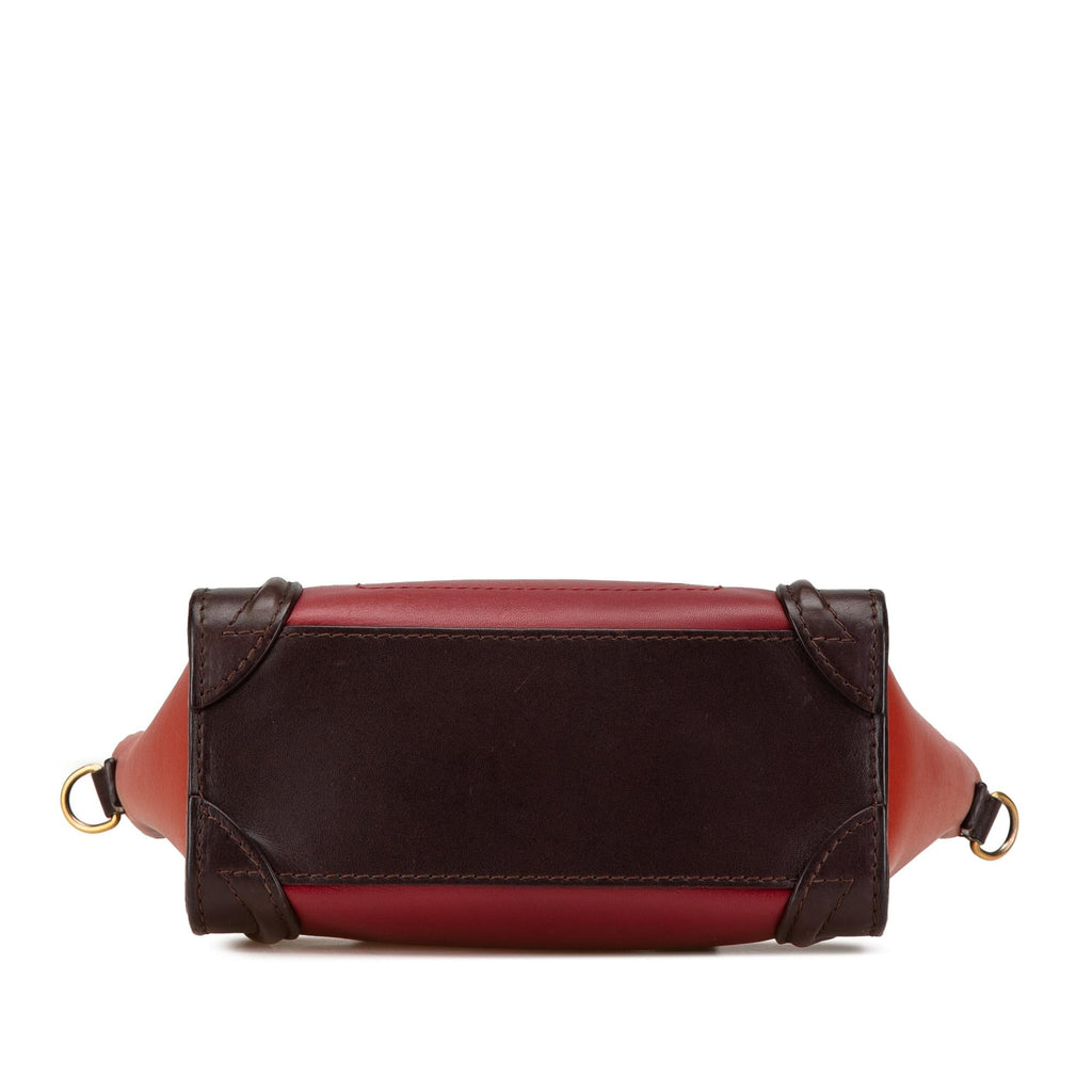 Celine Nano Tricolor Leather Luggage Tote