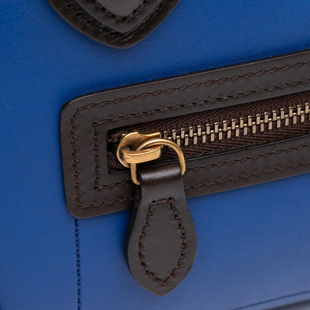 Celine Nano Tricolor Leather Luggage Tote