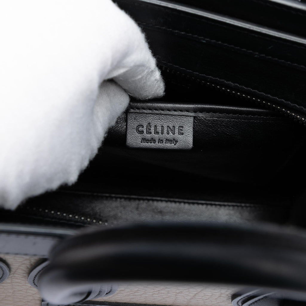 Celine Nano Tricolor Leather Luggage Tote