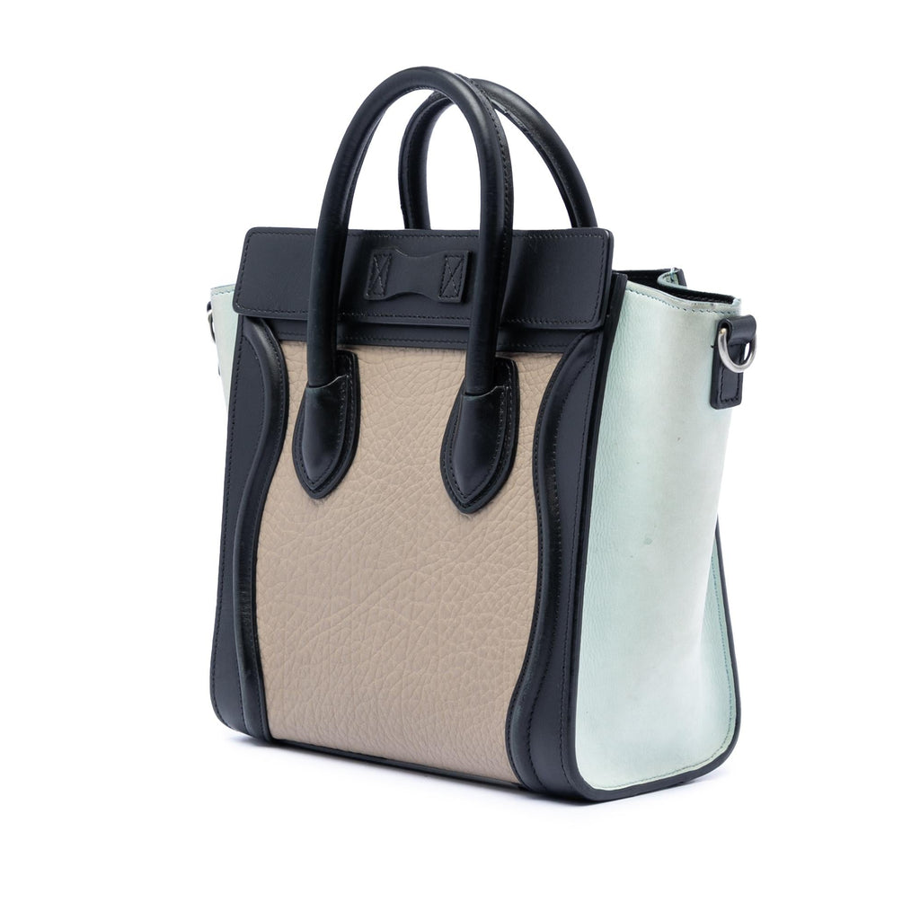 Celine Nano Tricolor Leather Luggage Tote