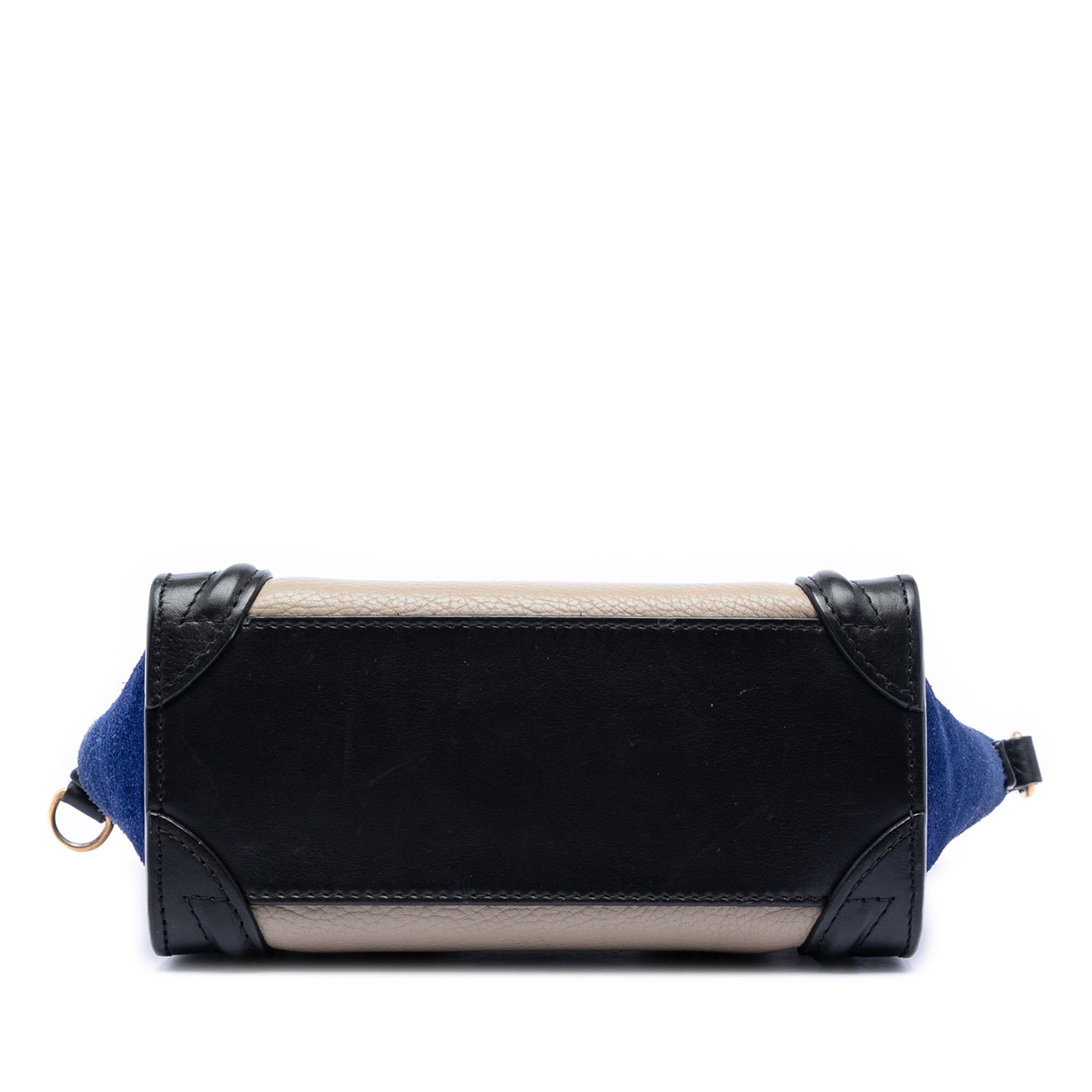 Celine Nano Tricolor Leather Luggage Tote