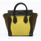 Celine Nano Tricolor Nubuck and Calfskin Luggage Tote (SHG-ikhilU)