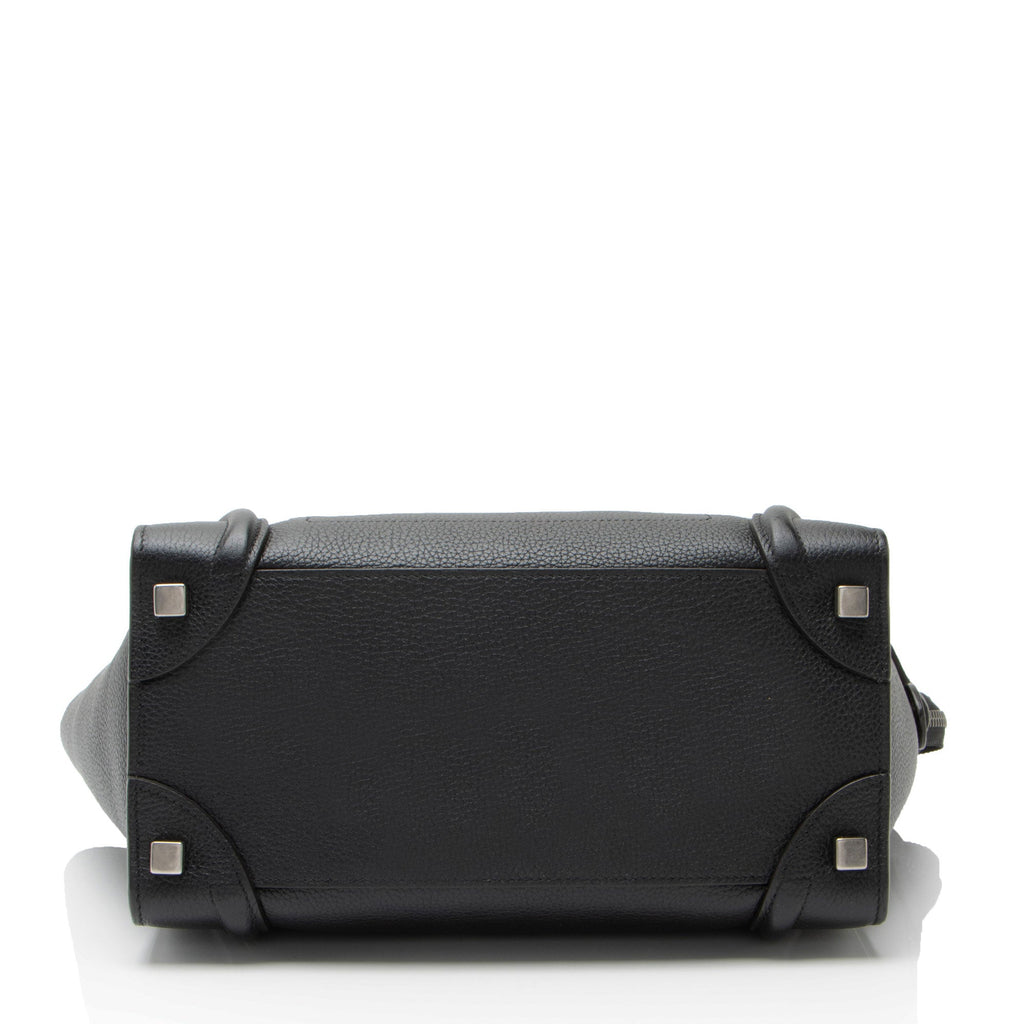 Celine Pebbled Leather Micro Luggage Tote