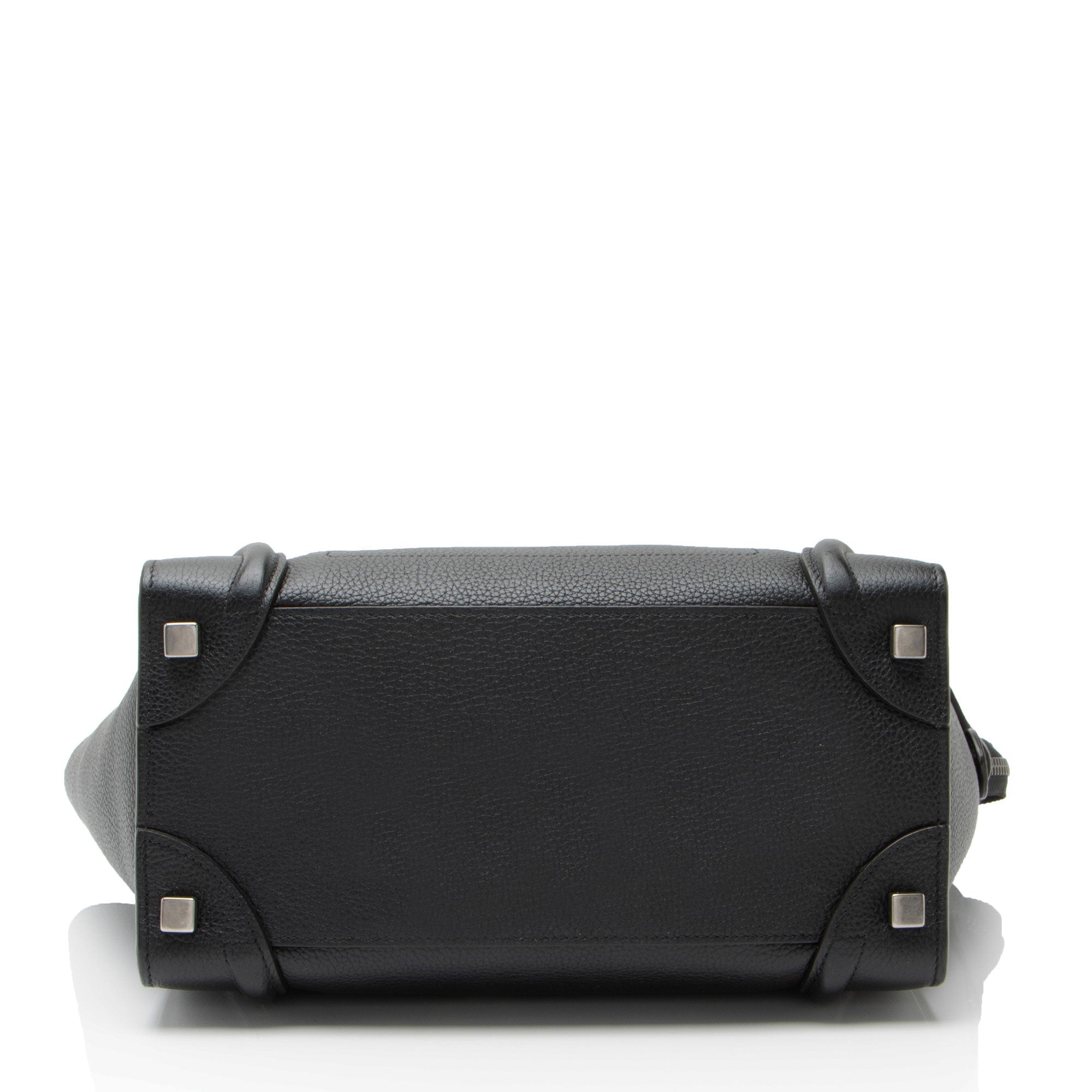 Celine Pebbled Leather Micro Luggage Tote