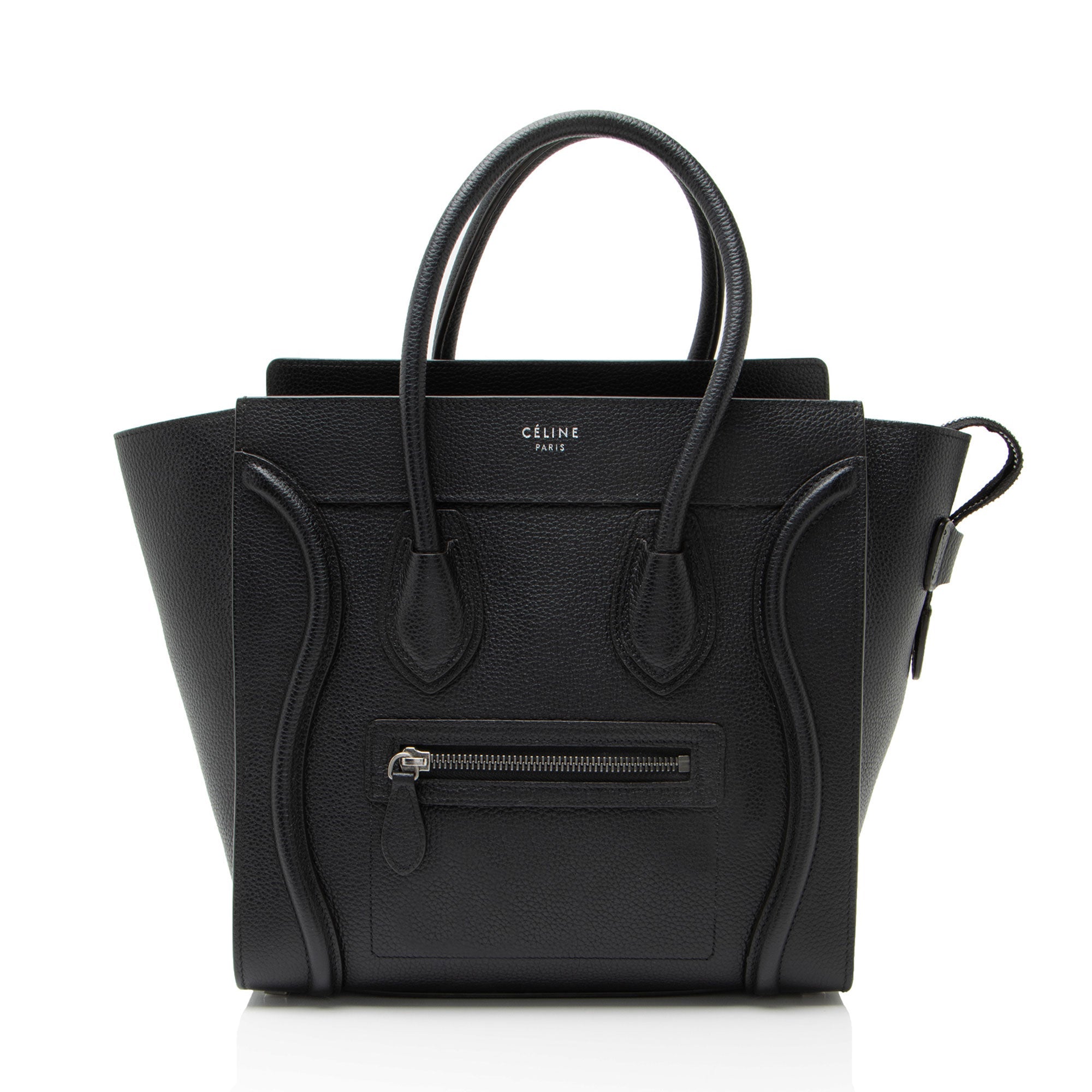 Celine Pebbled Leather Micro Luggage Tote
