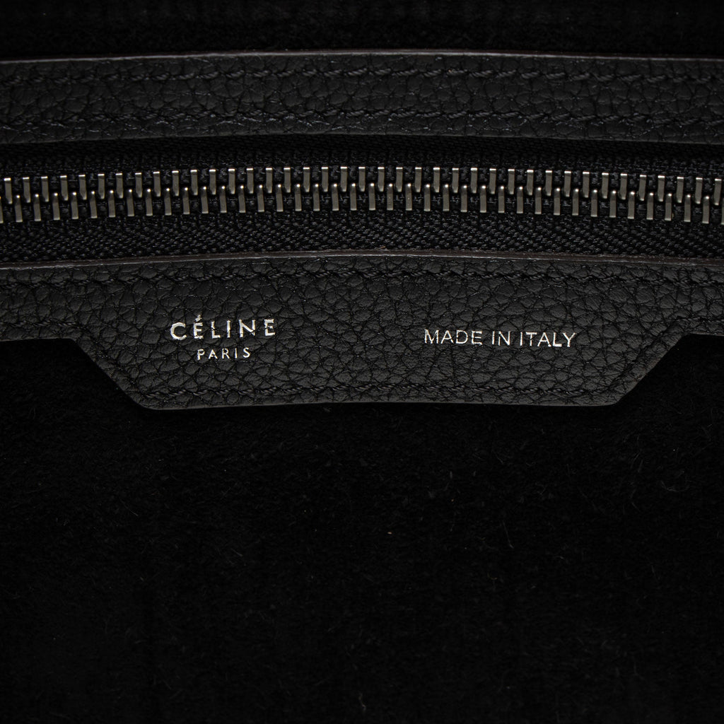 Celine Pebbled Leather Micro Luggage Tote
