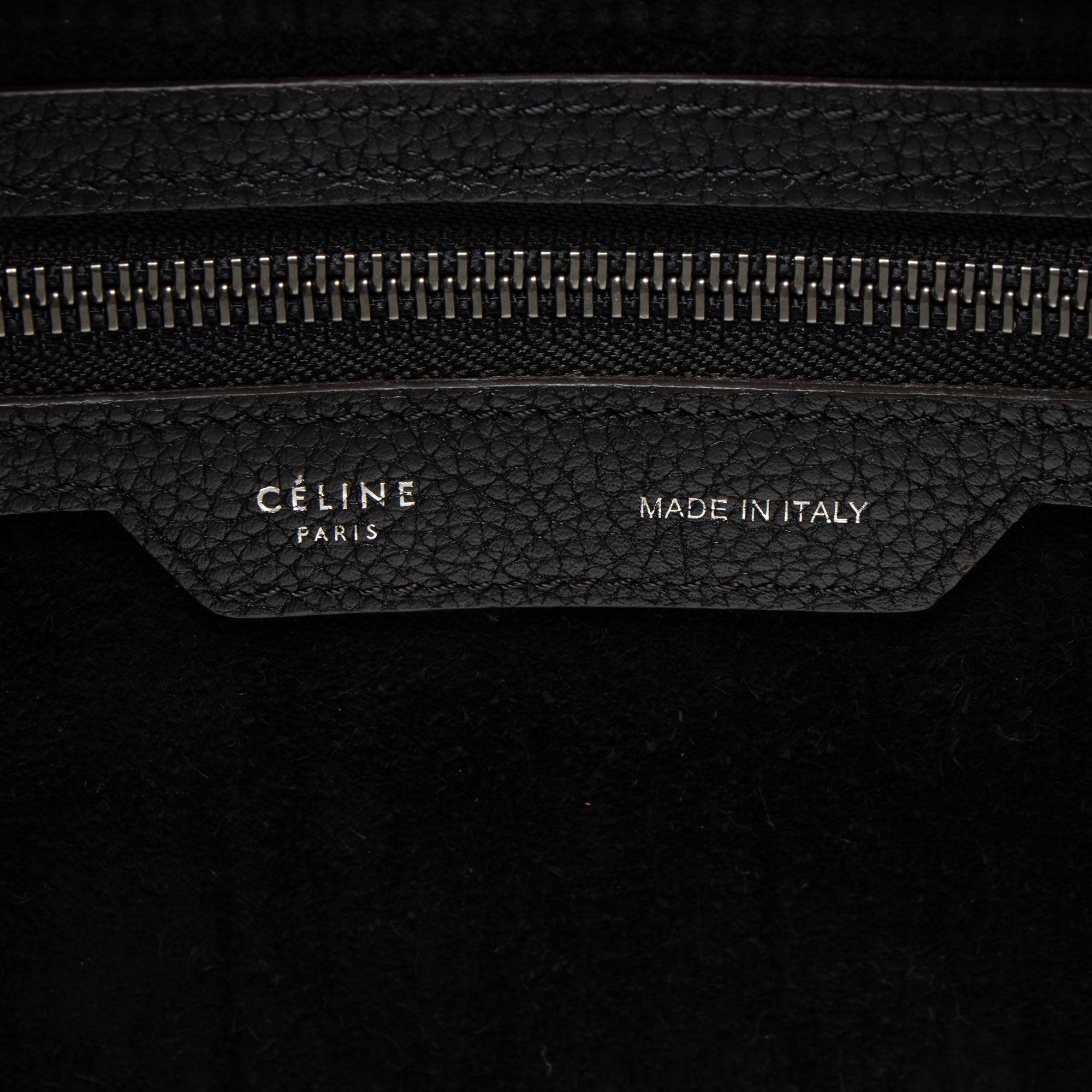 Celine Pebbled Leather Micro Luggage Tote