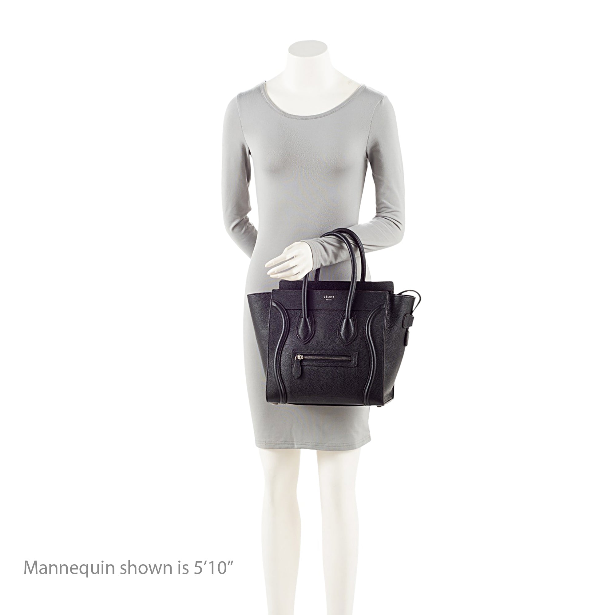 Celine Pebbled Leather Micro Luggage Tote
