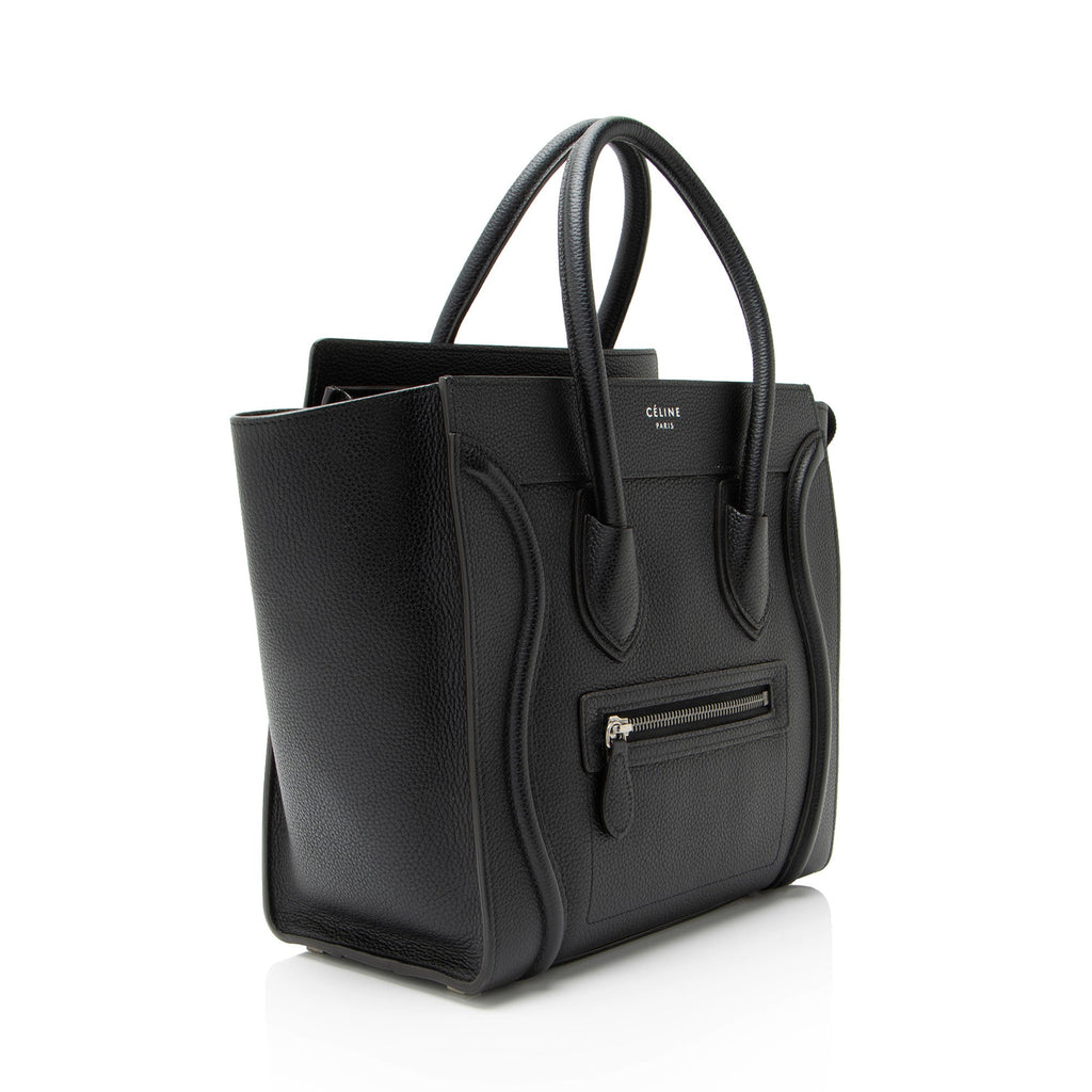 Celine Pebbled Leather Micro Luggage Tote