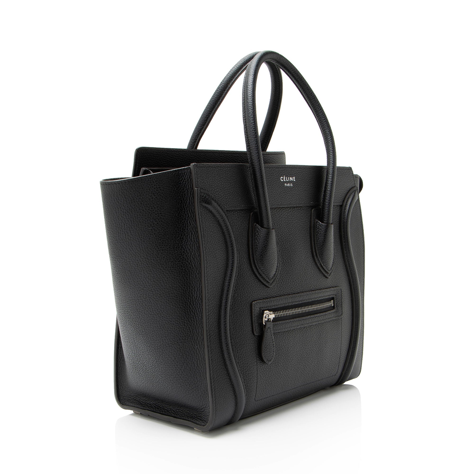 Celine Pebbled Leather Micro Luggage Tote
