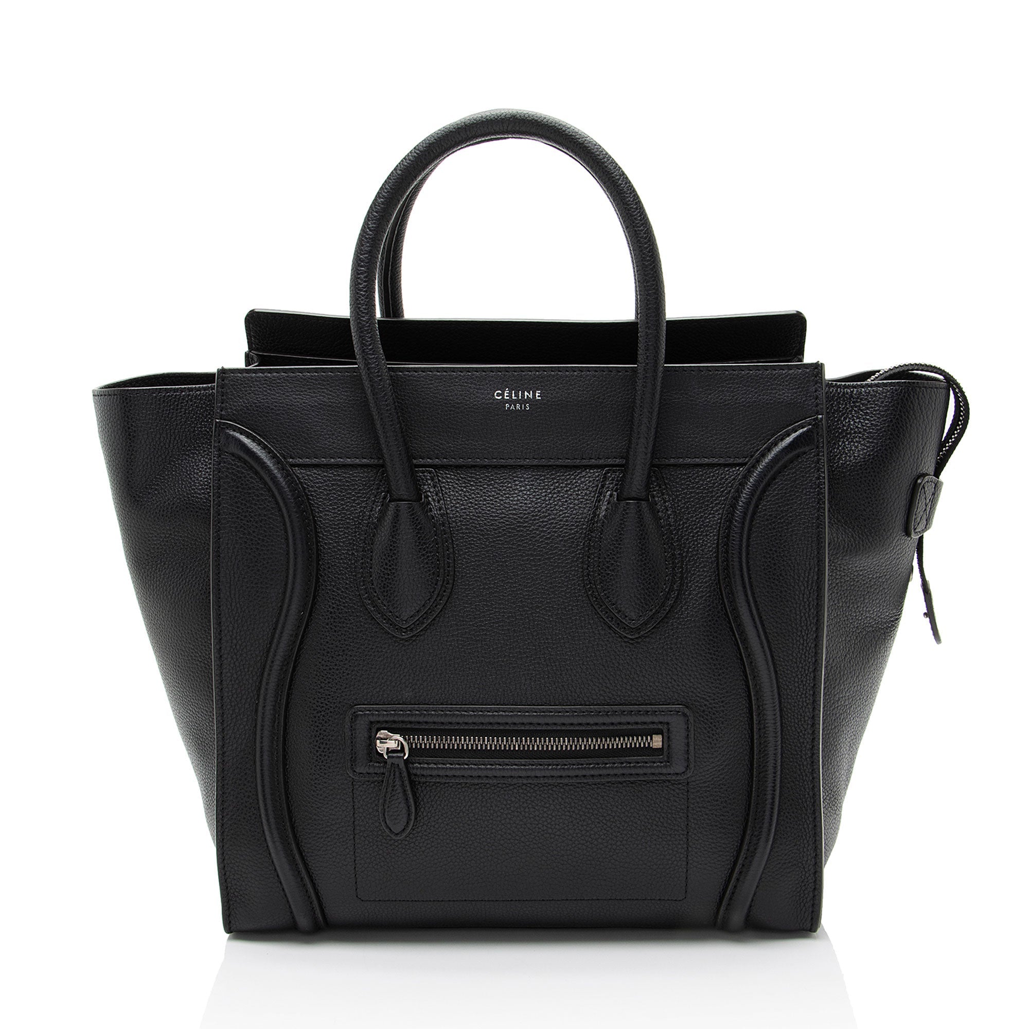 Celine Pebbled Leather Mini Luggage Tote