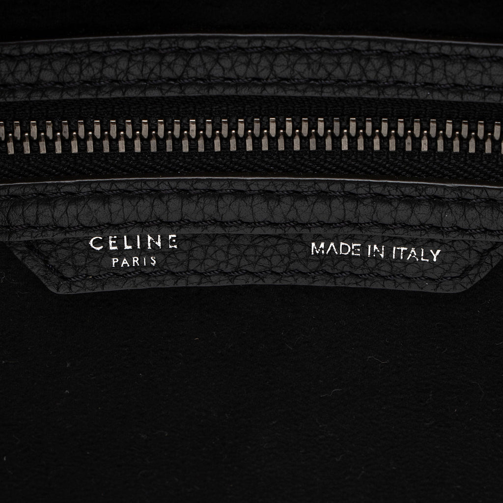 Celine Pebbled Leather Mini Luggage Tote
