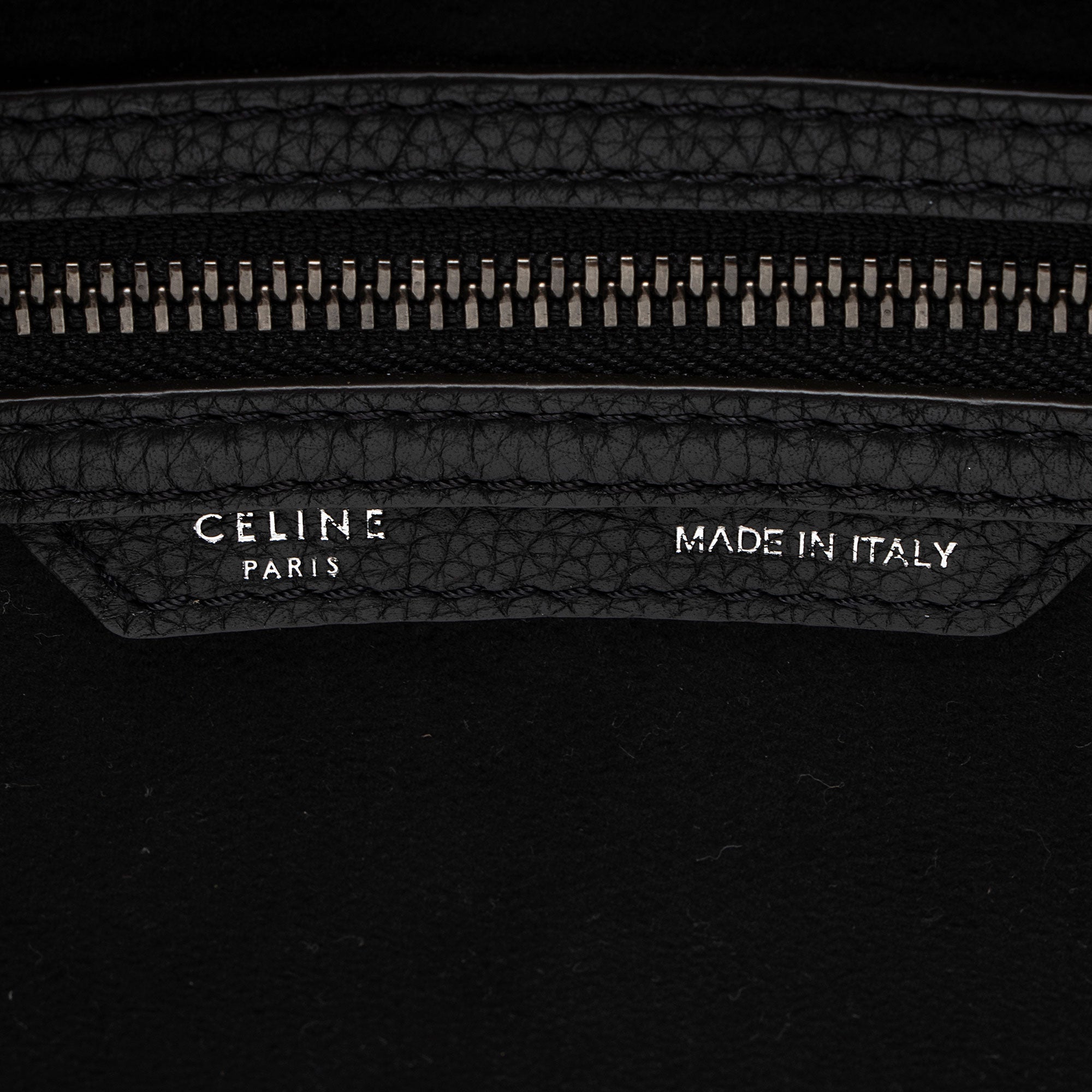 Celine Pebbled Leather Mini Luggage Tote