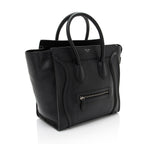 Celine Pebbled Leather Mini Luggage Tote