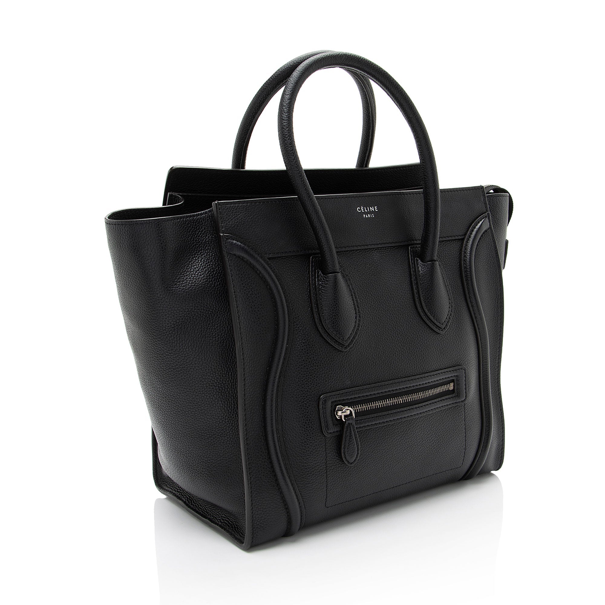 Celine Pebbled Leather Mini Luggage Tote