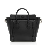 Celine Pebbled Leather Nano Luggage Tote (SHF-fk9HTz)