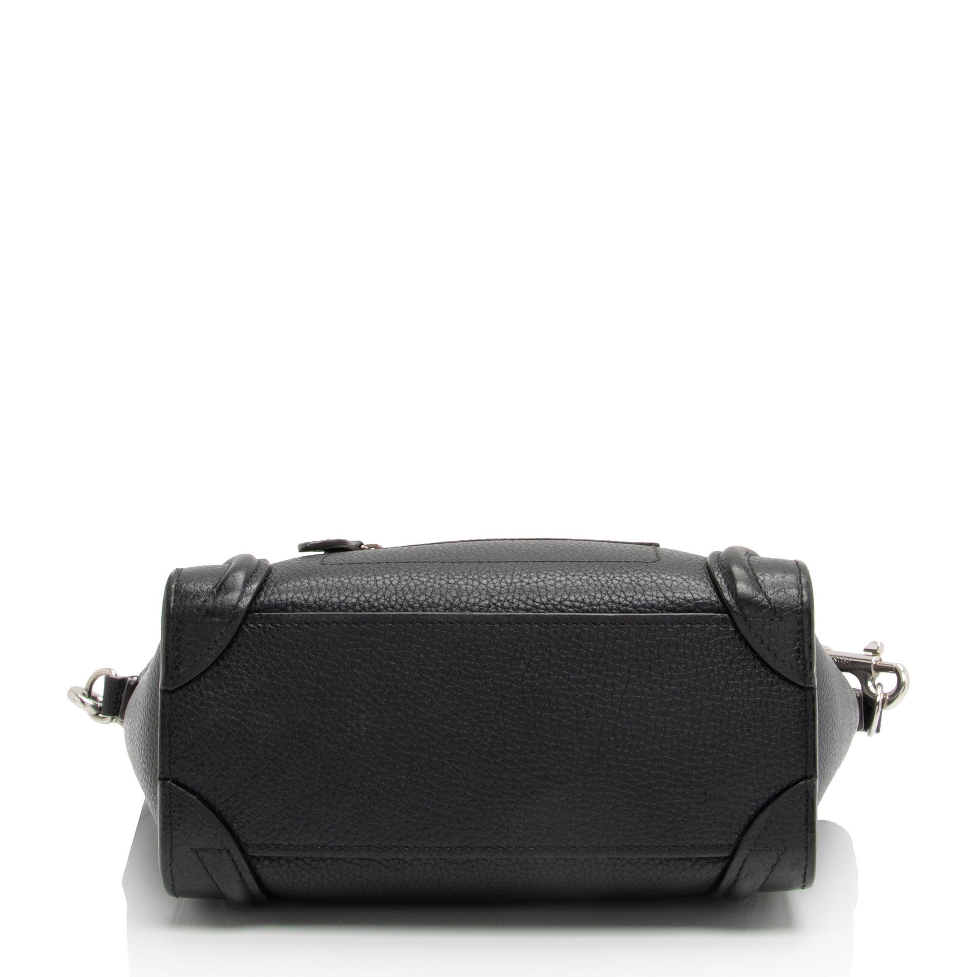 Celine Pebbled Leather Nano Luggage Tote (SHF-fk9HTz)