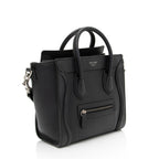Celine Pebbled Leather Nano Luggage Tote (SHF-fk9HTz)