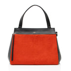 Celine Pony Hair Leather Edge Medium Top Handle