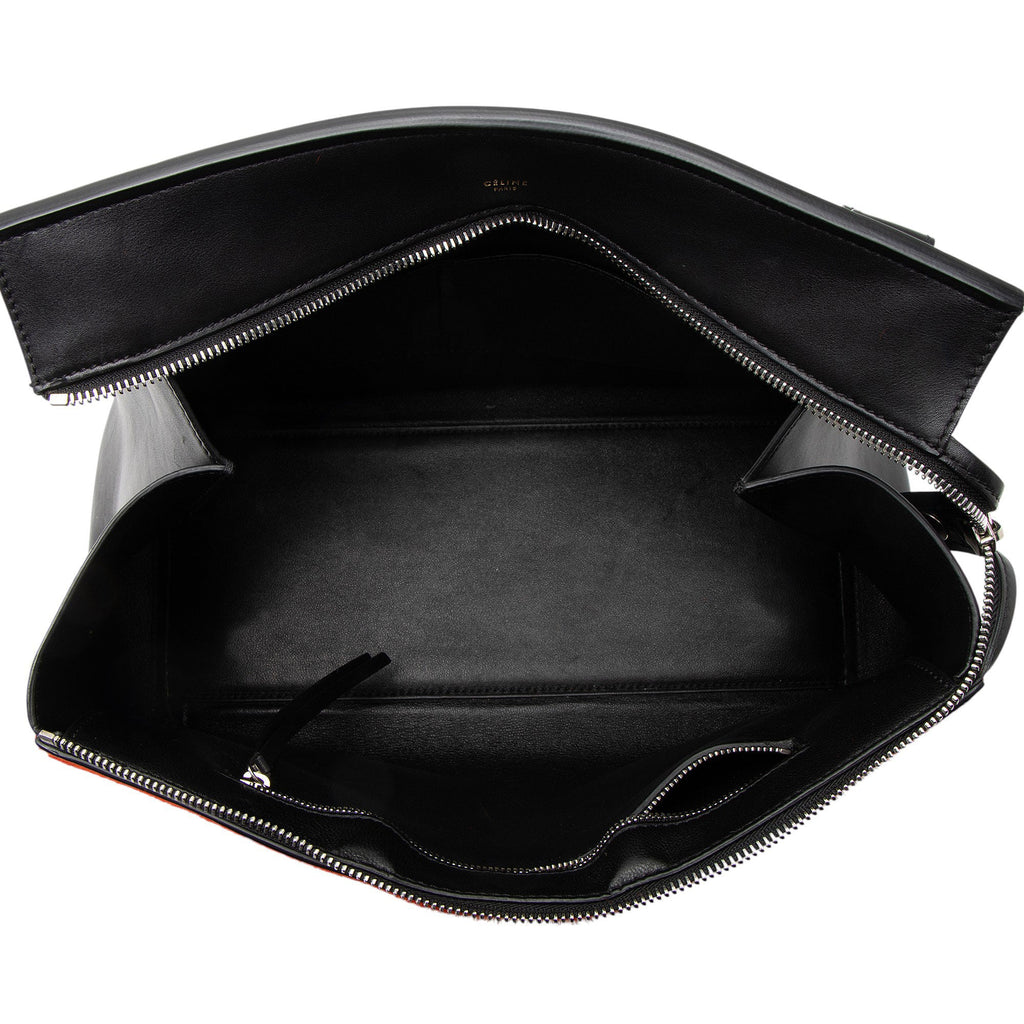 Celine Pony Hair Leather Edge Medium Top Handle