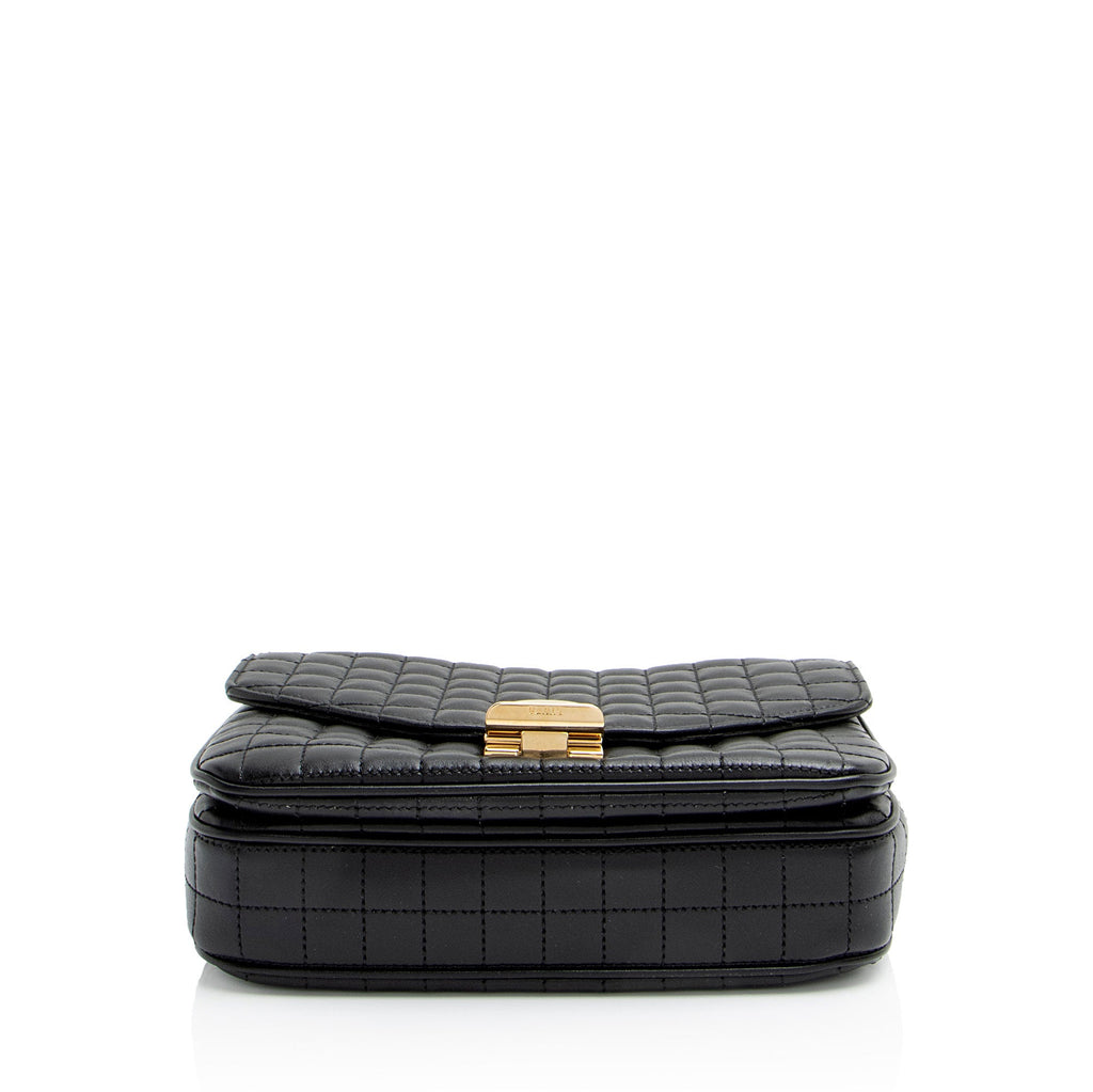 Celine Quilted Calfskin C Small Shoulder Bag