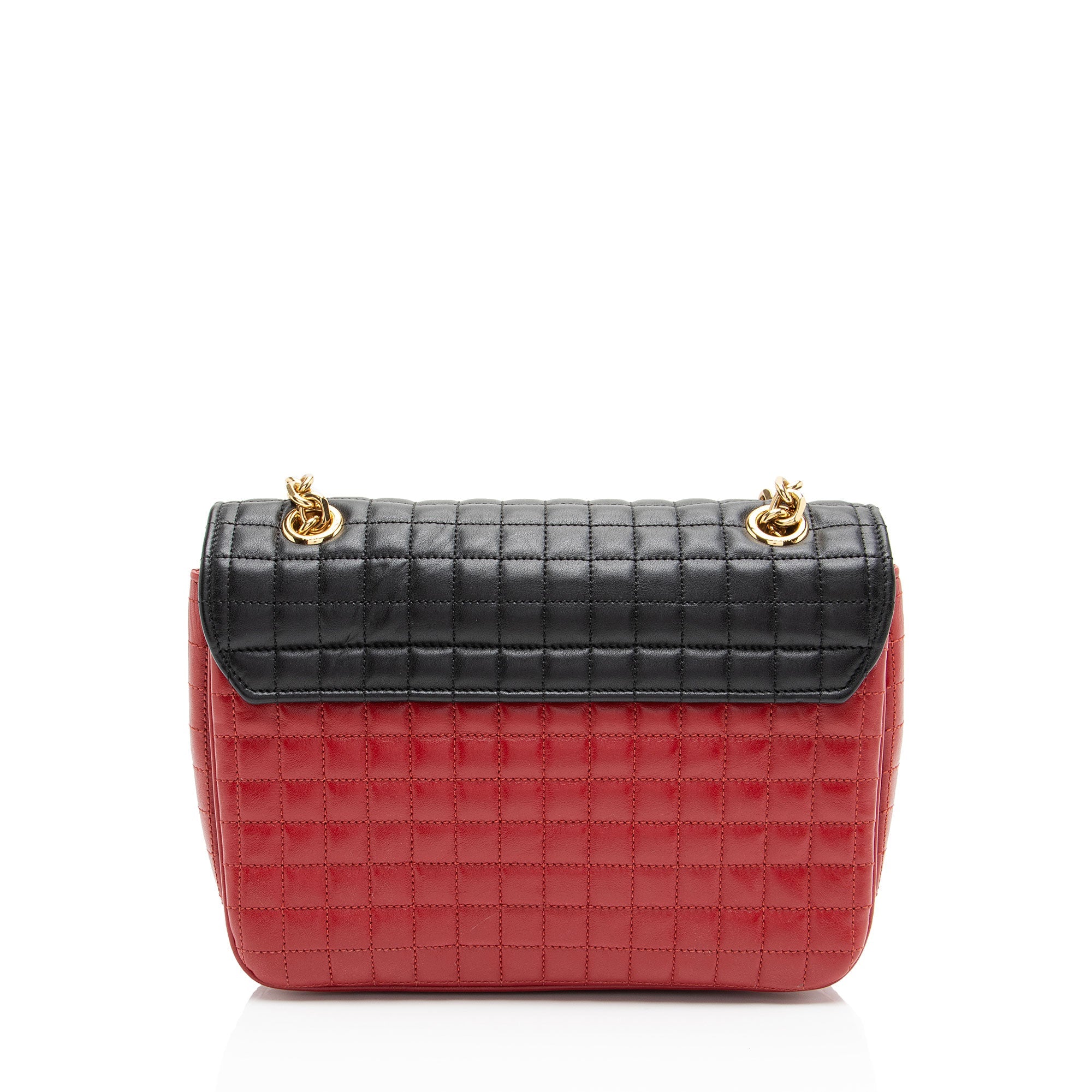 Celine Quilted Leather C Medium Flap Bag