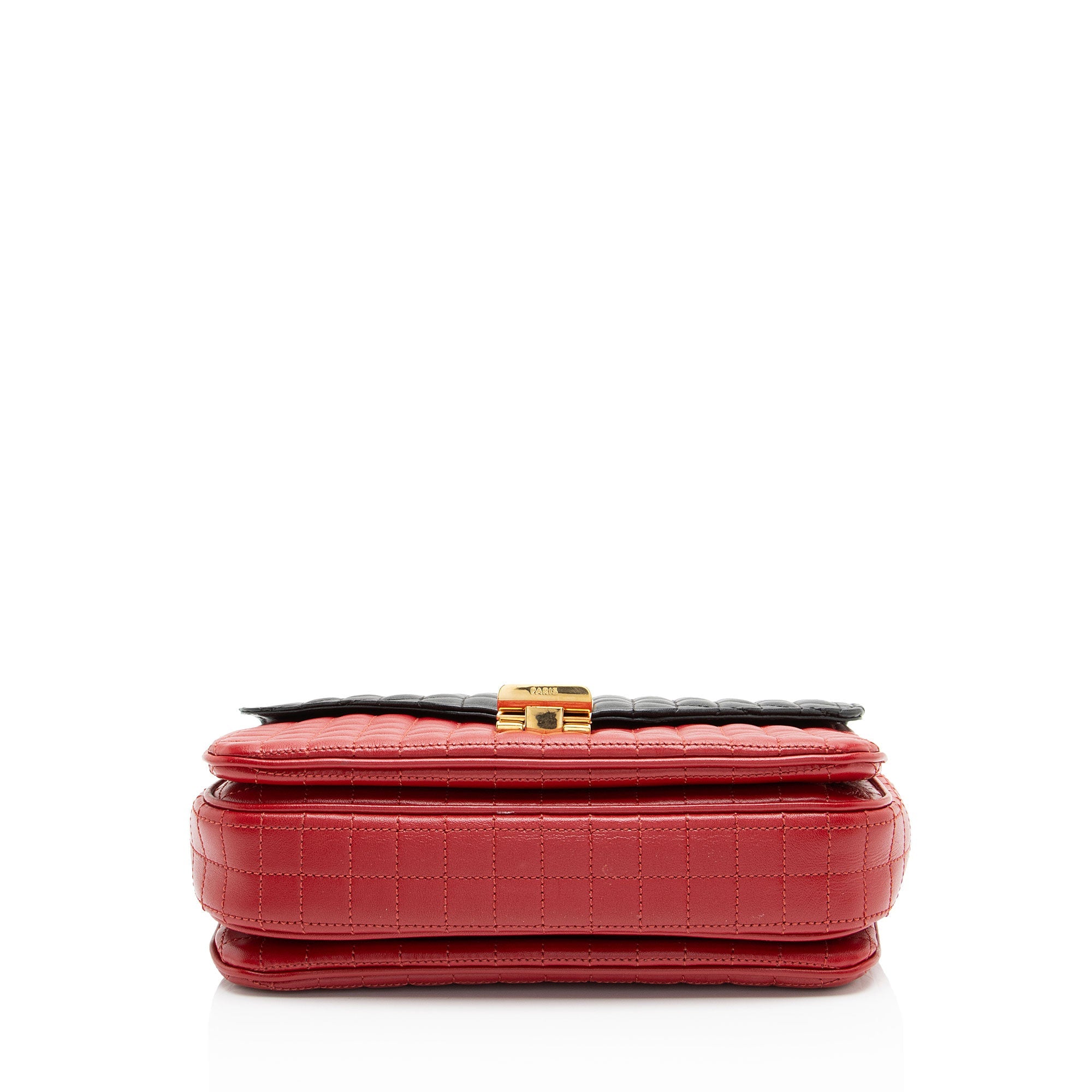 Celine Quilted Leather C Medium Flap Bag