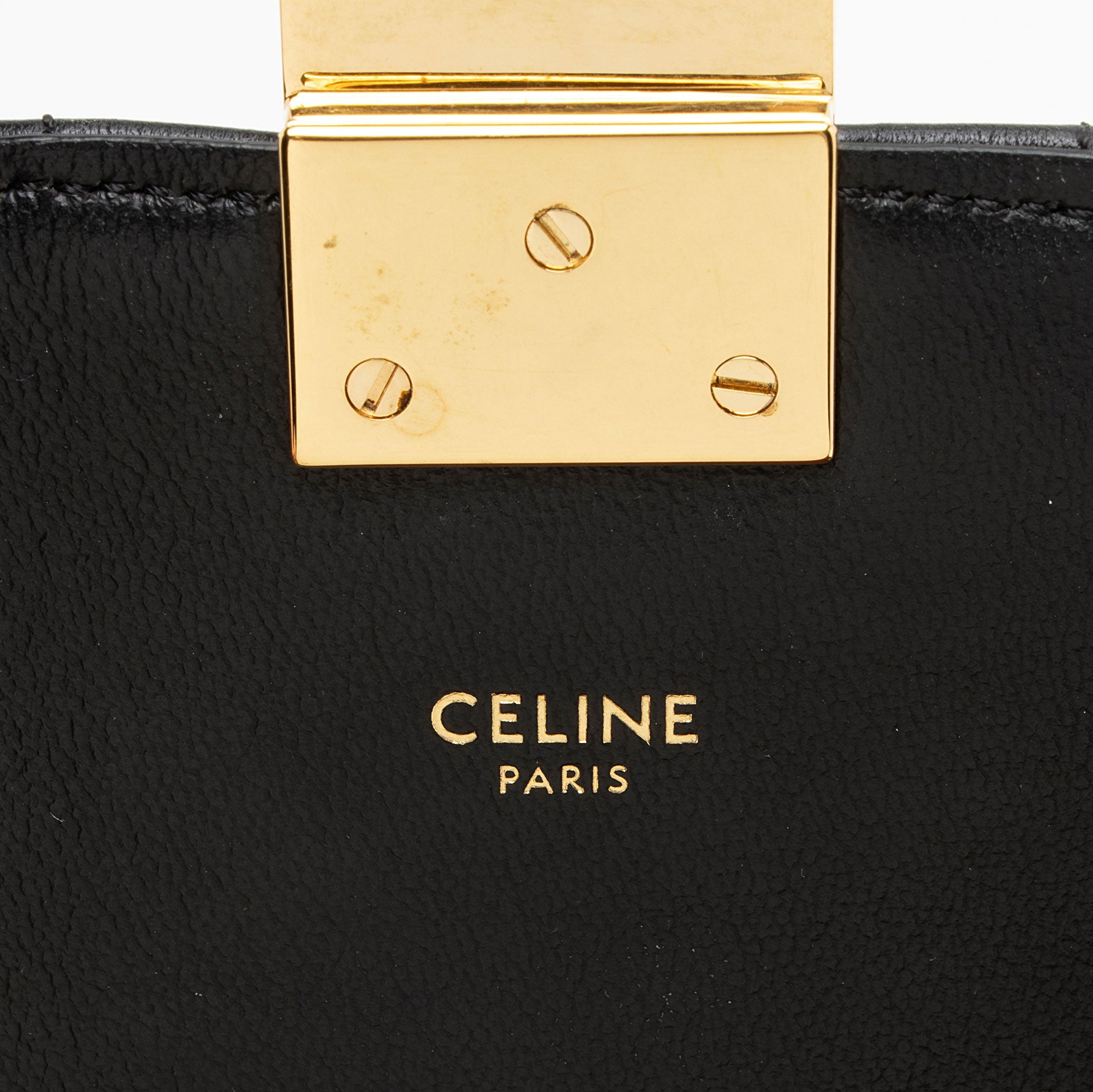 Celine Quilted Leather C Medium Flap Bag