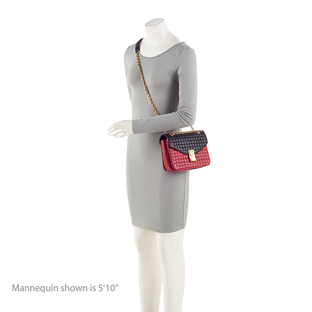 Celine Quilted Leather C Medium Flap Bag