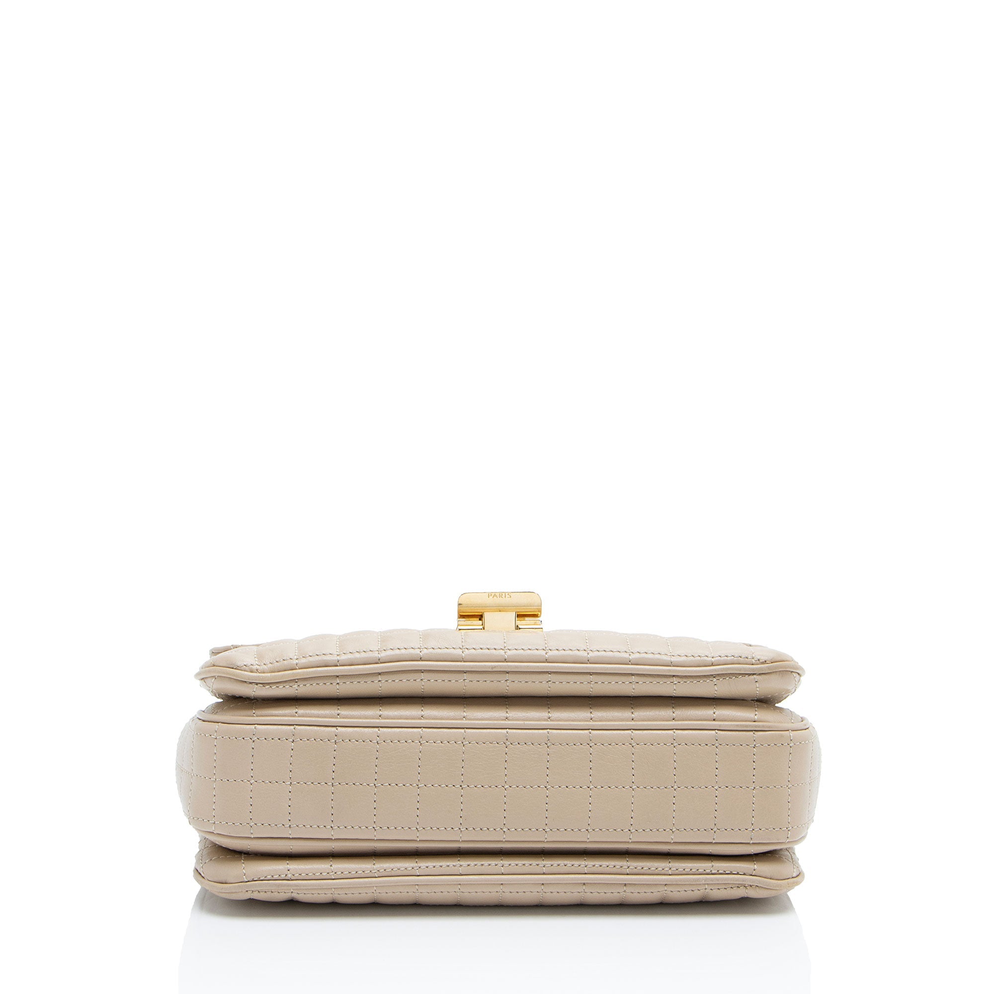 Celine Quilted Leather C Medium Flap Bag