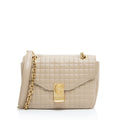 Celine Quilted Leather C Medium Flap Bag