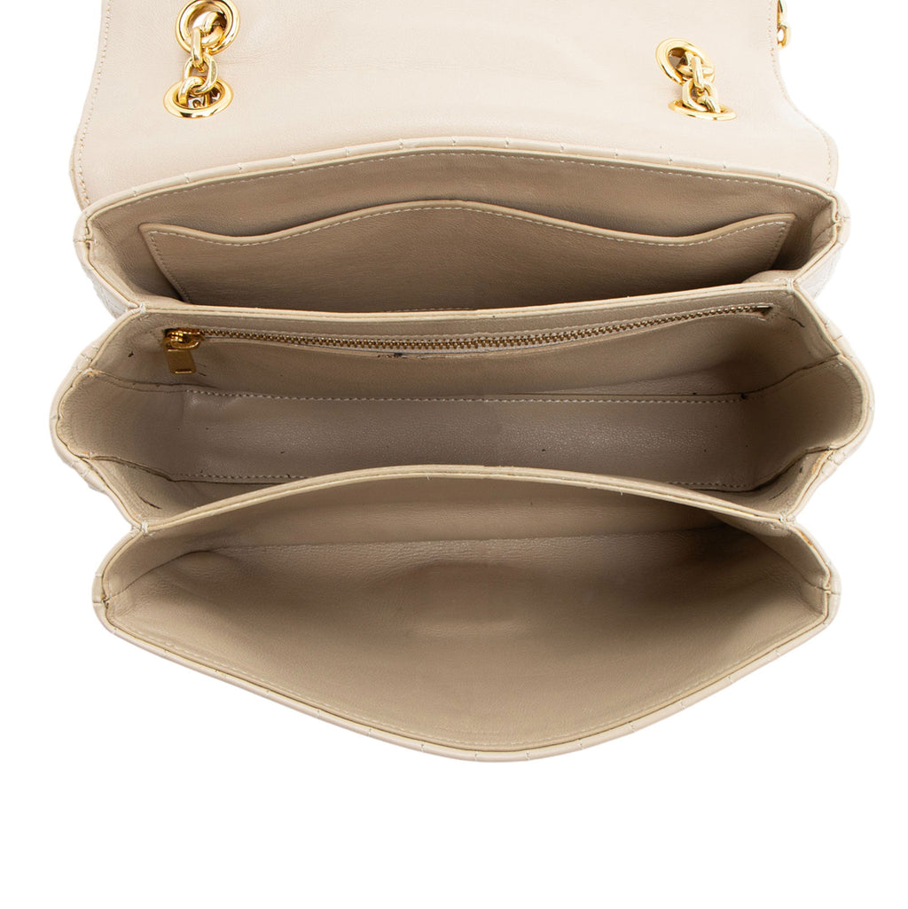 Celine Quilted Leather C Medium Flap Bag