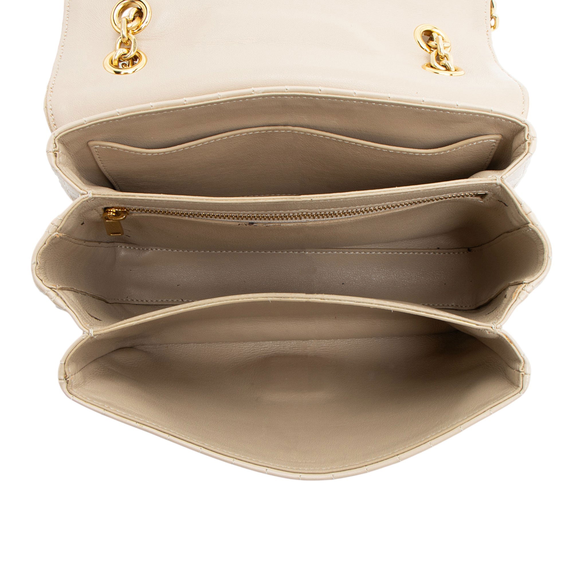 Celine Quilted Leather C Medium Flap Bag