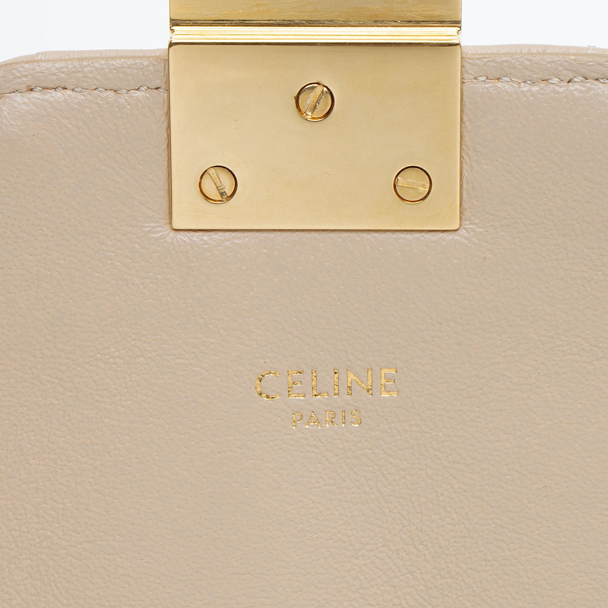 Celine Quilted Leather C Medium Flap Bag