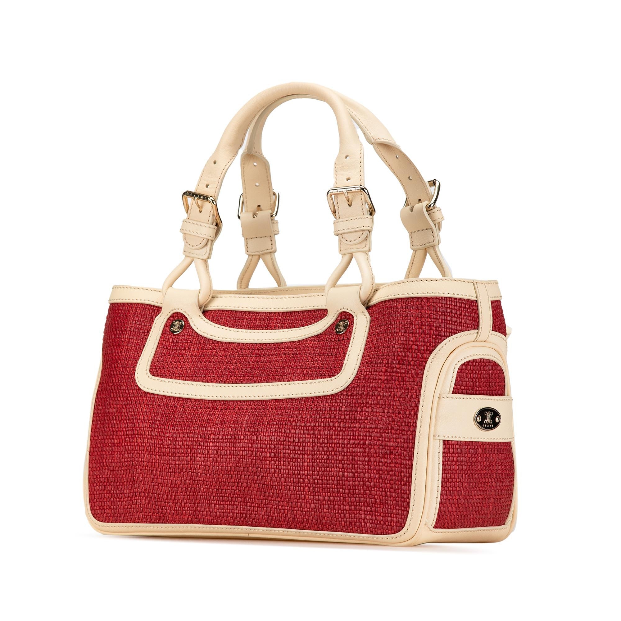 Celine Raffia Boogie Handbag