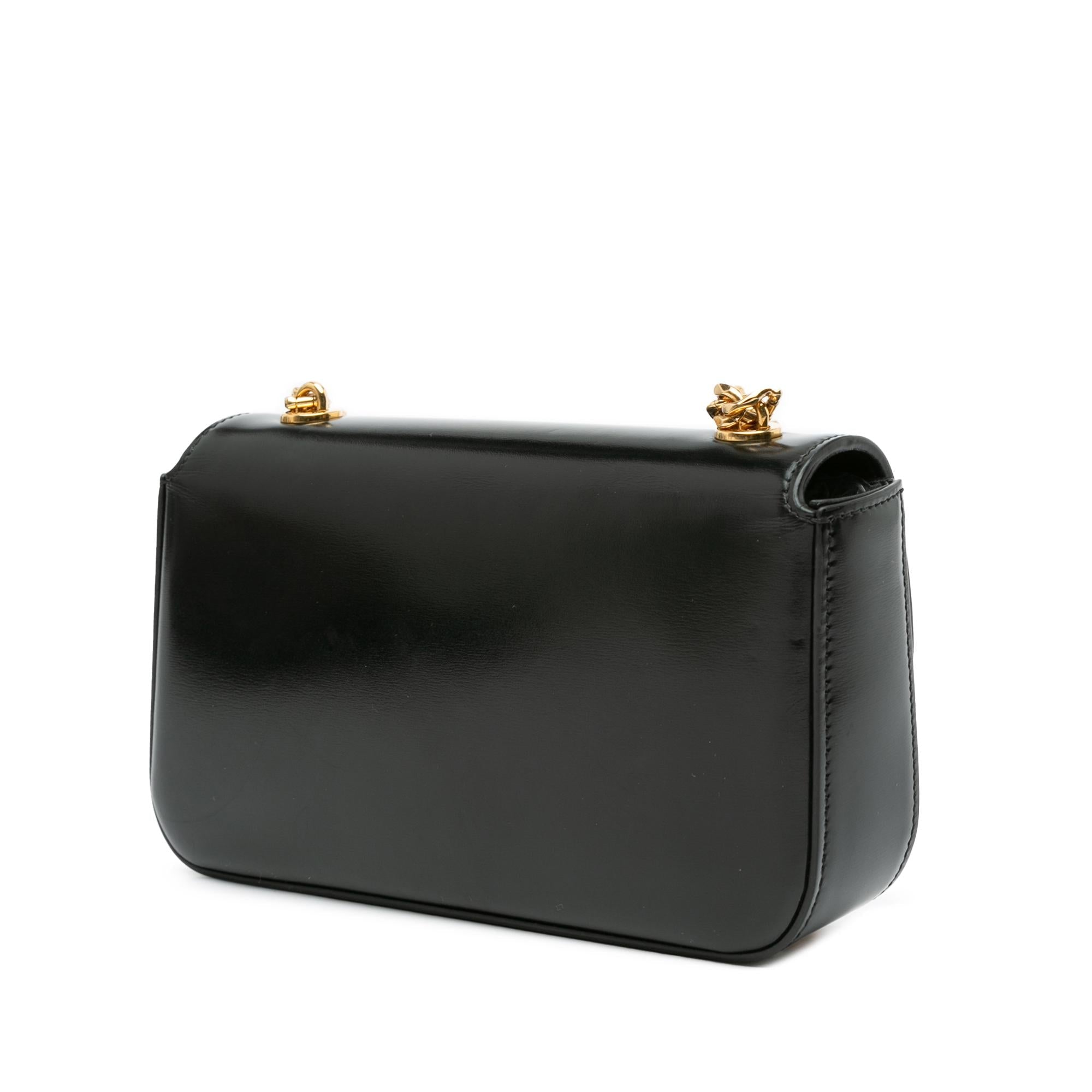 Celine Shiny Calfskin Claude Chain Shoulder Bag