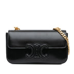 Celine Shiny Calfskin Claude Chain Shoulder Bag