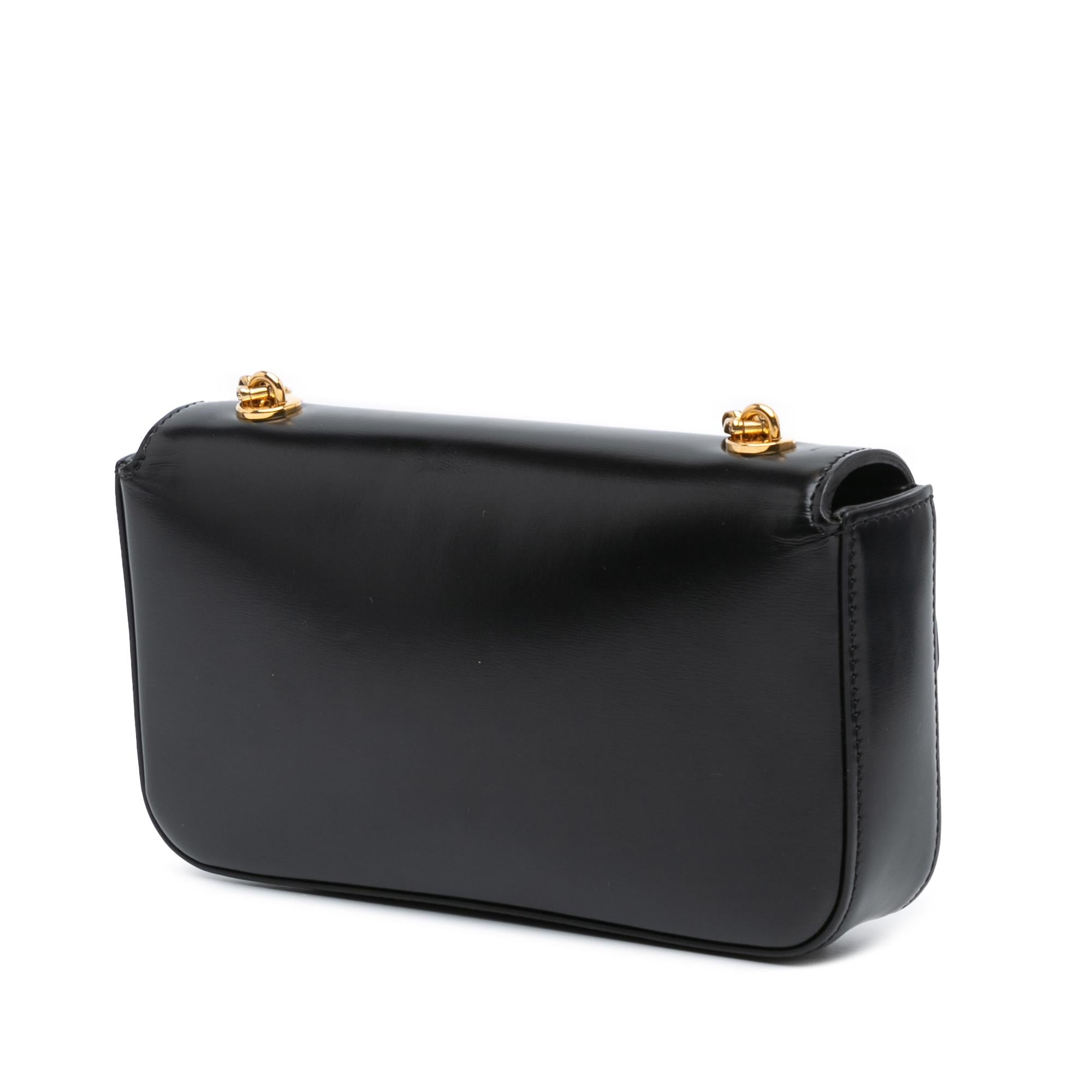 Celine Shiny Calfskin Claude Chain Shoulder Bag